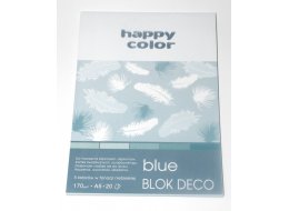 BLOK TECHNICZNY A5 170 G ZESTAW BLUE HAPPY COLOR
