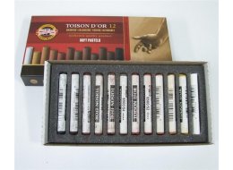 PASTELE SUCHE TOISON DOR KPL. BRĄZY 12 SZT NR 8522/B