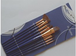 ZESTAW PĘDZLI 10 SZT WŁ. SYNTETYCZNE  NR A10856