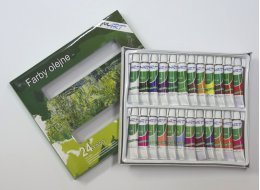 FARBY OLEJNE KPL. 24  KOL TUBA 12 ML. GRAART
