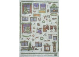 PAPIER RYŻOWY Z NADRUKIEM 35X50 CM NR ŚWIĘTA 5122