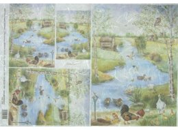 PAPIER RYŻOWY Z NADRUKIEM 35X50 CM NR 5100