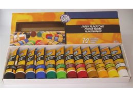 FARBY PLAKATOWE KOMPLET TUBA 12 X 30 ML ASTRA
