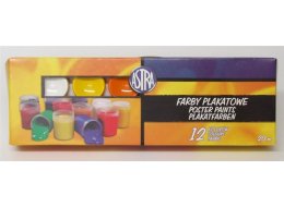 FARBY PLAKATOWE KOMPLET 12 X 20 ML ASTRA