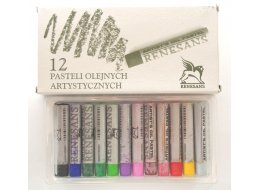 PASTELE OLEJNE KOMPLET 12 KOL  KWIATY RENESANS