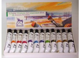ZESTAW FARB - GWASZE 12 X 20 ML RENESANS