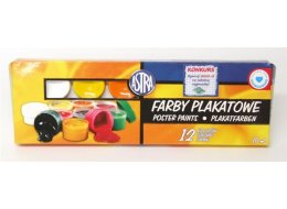 FARBY PLAKATOWE KOMPLET 12 X 10 ML ASTRA