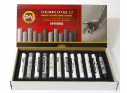 PASTELE SUCHE TOISON DOR KPL. SZAROŚCI 12 SZT NR 8522/G