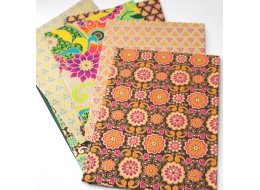 PAPIER OZDOBNY A4 ZESTAW 10 ARKUSZY INDIA MIX