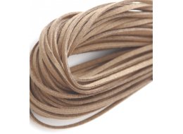 RZEMIEŃ ZAMSZOWY PŁASKI 1 X 2,5 MM X 1 M BRĄZOWY