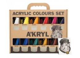 Komplet farb A'KRYL 12 kol x 100 ml Renesans