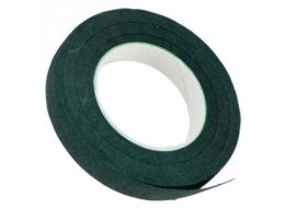 Taśma maskująca florystyczna ciemno zielona 12 mm x 27 m