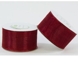 WSTĄŻKA ORGANZA (SZYFON) 38 MM 25 Y burgund
