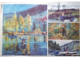 PAPIER RYŻOWY Z NADRUKIEM MALARSTWO  35X50 CM NR DFS112
