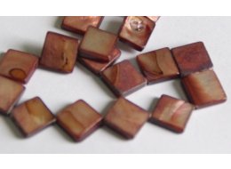 MASA PERŁOWA KWADRATY BRĄZOWE 10 X 10 MM NR 4292