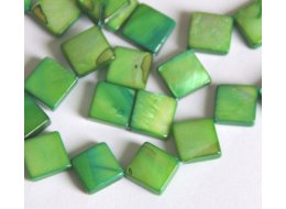 MASA PERŁOWA KWADRATY ZIELONE 10 X 10 MM NR 4297