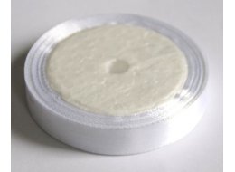  WSTĄŻKA  SATYNOWA  12  MM - 36 M  BIAŁA