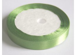 WSTĄŻKA  SATYNOWA  6,5  MM - 13,5 M NR 6023 ZIELONA CIEMNA