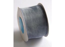 WSTĄŻKA SZYFONOWA 50 MM X 27 M SREBRNA