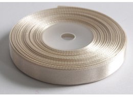 WSTĄŻKA  ATŁASOWA  12  MM 25 M BEŻOWA