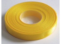 WSTĄŻKA  ATŁASOWA  12  MM 25 M ŻÓŁTY