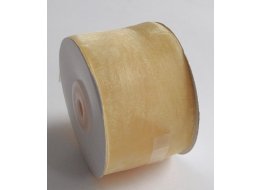 WSTĄŻKA SZYFONOWA 50 MM X 27 M ŻÓŁTY CIEPŁY