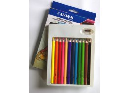 KREDKI SZKOLNE TRÓJKATNE GRUBE 12 KOL.  LYRA