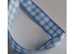 WSTĄŻKA  DEKORACYJNA KRATKA  15  MM SZEROKOŚĆ