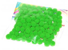 POMPONY 10 MM OP 100 SZT ZIELONE