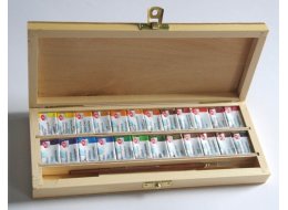 ZESTAW AKWARELI BIAŁE NOCE 24 KOLORY OP DREWNIANE