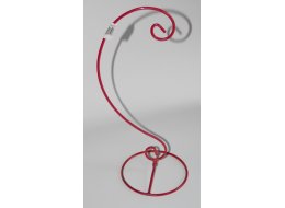 STOJAK NA BOMBKĘ METALOWY 35 CM CZERWONY