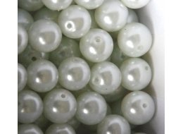KORALIKI SZKLANE PEREŁKI 10 MM  BIAŁE 