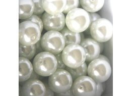 KORALIKI SZKLANE PEREŁKI 12 MM  BIAŁE 