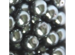KORALIKI SZKLANE PEREŁKI 12 MM  SREBRNE