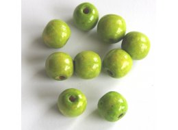 KULE DREWNIANE 15X16 MM 50 G ZIELONE JABŁKO