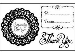 AKRYLOWY STEMPEL THANK YOU 7x11 CM STAMPERIA