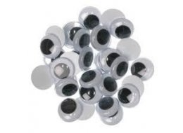 OCZKA RUCHOME BIAŁO - CZARNE 10 MM OP 100 SZT 13008