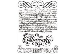 AKRYLOWY STEMPEL KALIGRAFIA  14x18 CM STAMPERIA WTK075