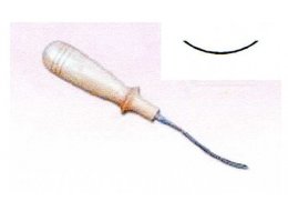 DŁUTO SNYCERSKIE KUTE PÓŁOKRĄGŁE 12 MM UGIĘTE NR 304
