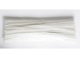 PUSZYSTE DRUTY CHENILLE 6 MM X 30 CM OPAKOWANIE 100 SZT BIAŁE