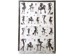 PAPIER RYŻOWY Z NADRUKIEM MODELKI  35X50 CM NR 5312