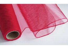 ORGANZA ROLKA 36 CM X 9 M CZERWONA