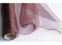 ORGANZA ROLKA 36 CM X 9 M BRĄZ