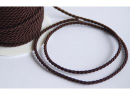 SZNUREK SKRĘCONY  3,2 MM CIEMNY BRĄZ