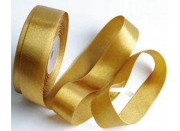 WSTĄŻKA  OZDOBNA  ATŁASOWA 25 MM ZŁOTA