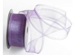WSTĄŻKA SZYFONOWA 40 MM  ŚLIWKA