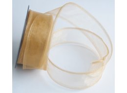 WSTĄŻKA SZYFONOWA 40 MM ZŁOTA