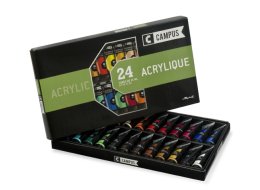 FARBY AKRYLOWE KOMPLET 24 KOLORY CAMPUS