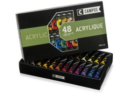FARBY AKRYLOWE KOMPLET 48 KOLORY x 21 ML. CAMPUS