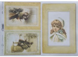 PAPIER RYŻOWY Z NADRUKIEM STARE FOTOGRAFIE A4  R1027